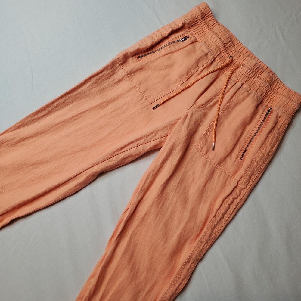 Athleta Women's Size 8T Cabo Linen Jogger Lightweight Pant Light Orange 530642